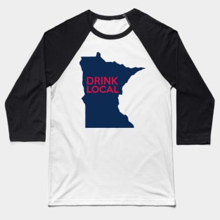 Minnesota Drink Local MN Navy Baseball T-Shirt